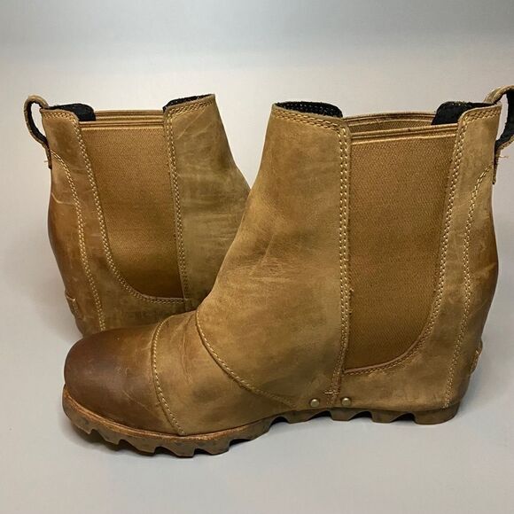 Sorel Lea Wedge Joan of Arctic Wedge Chelsea Elk Curry 5.5 Camel Brown - Picture 3 of 7